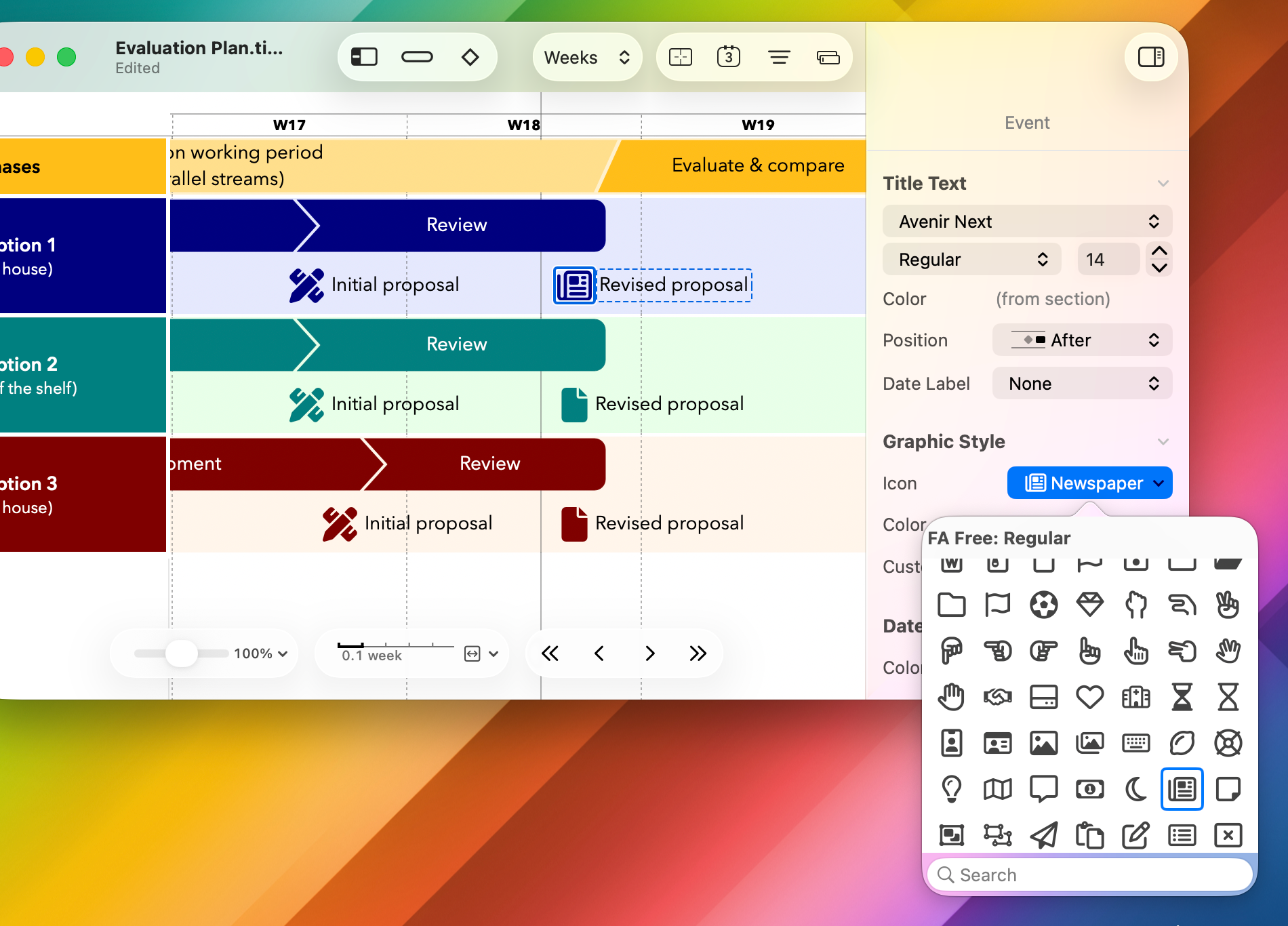 The point event icon picker