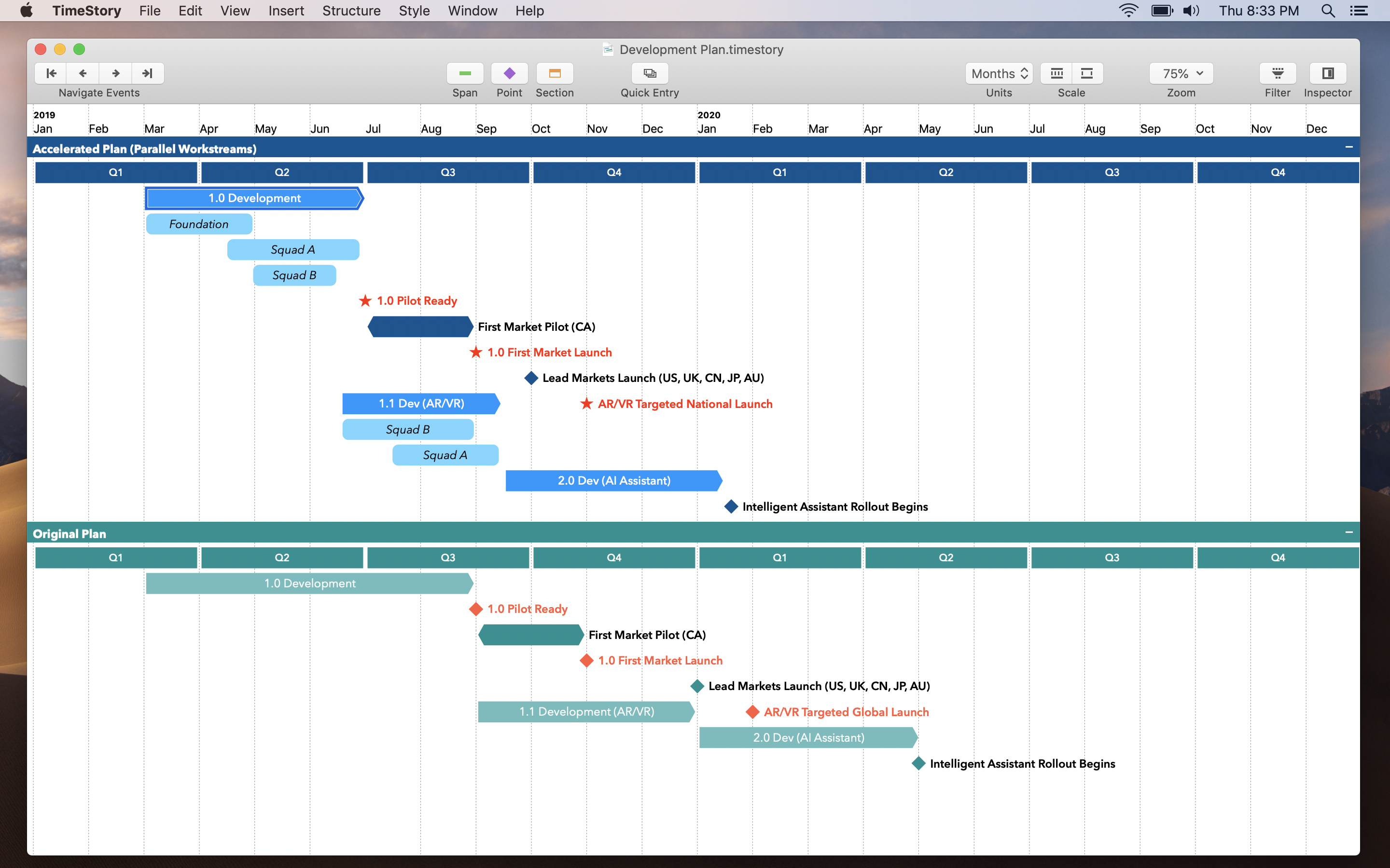 TimeStory Example Screenshot