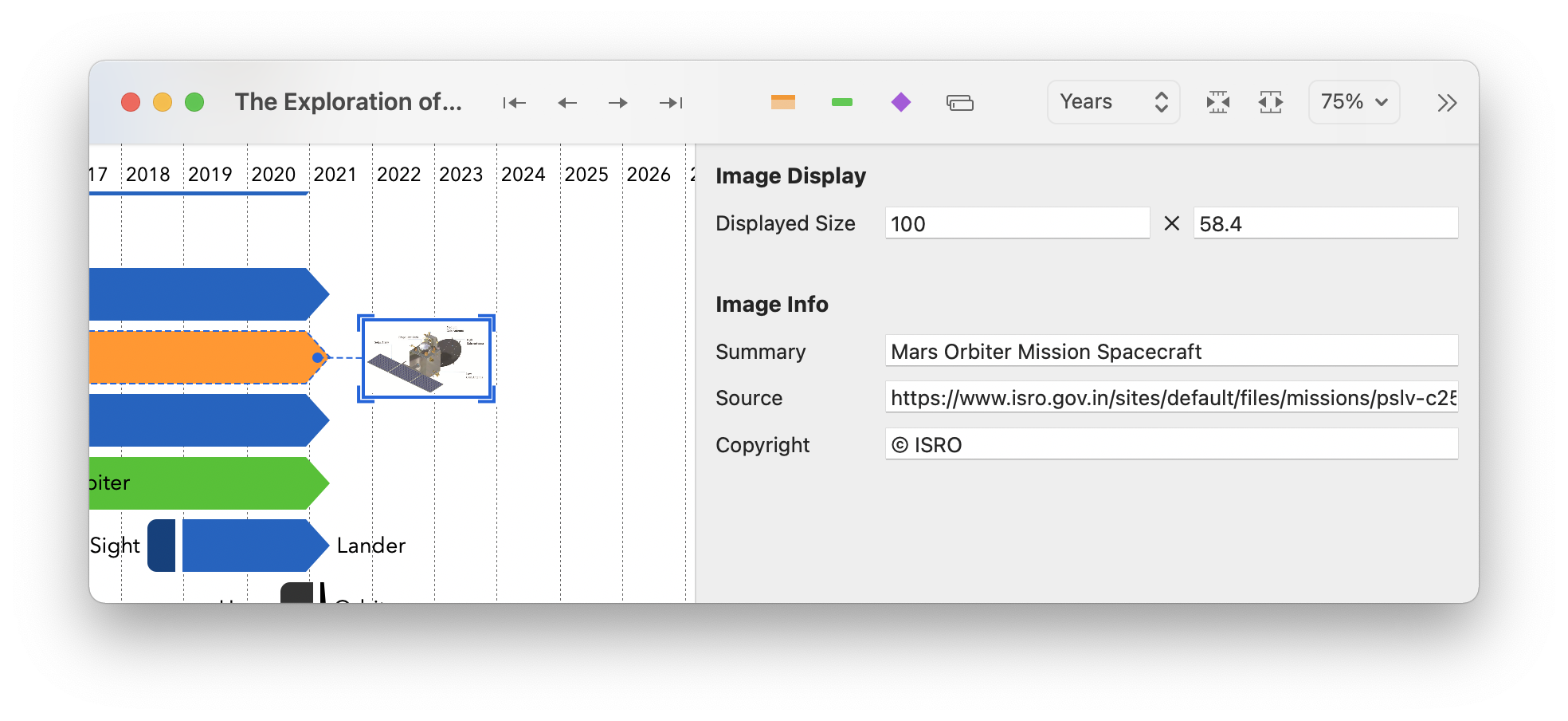 Screenshot: New Image Info fields